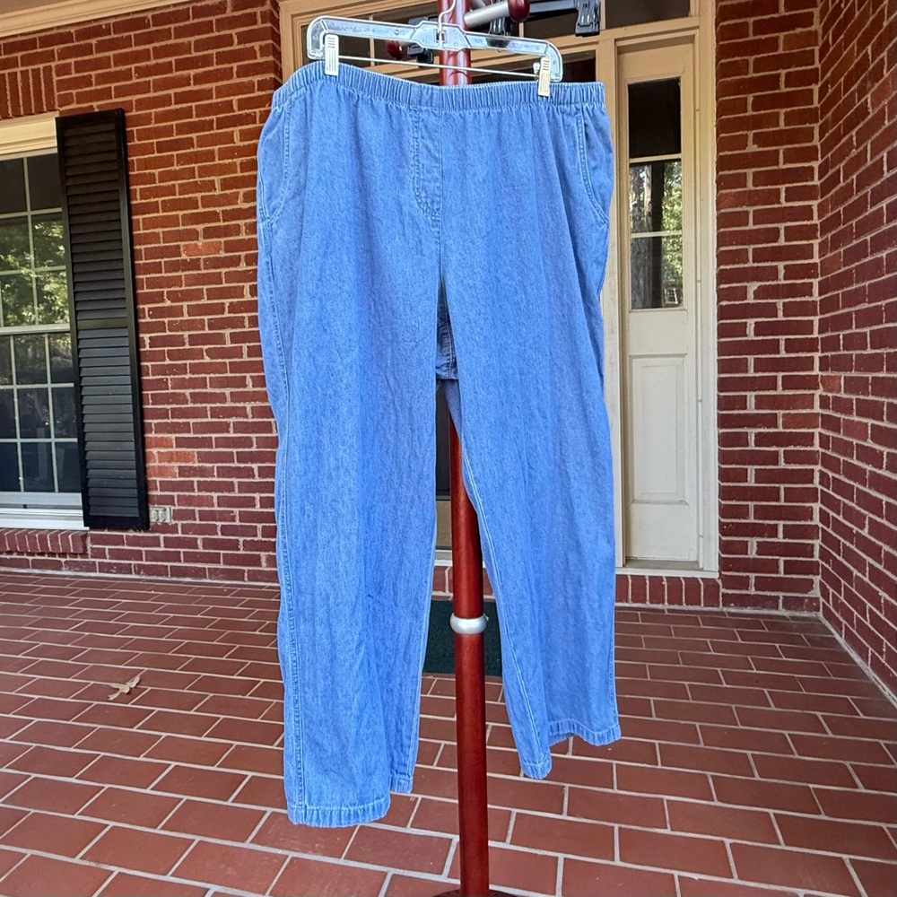 Allison Daley Soft Blue Jeans 100% Cotton Size 22W